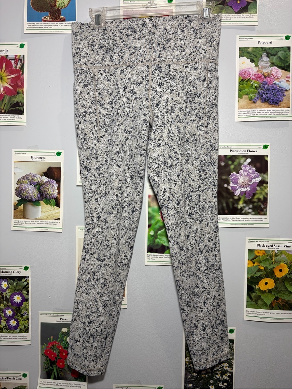 Athleta Speckled Gray High-Rise Cropped Leggings